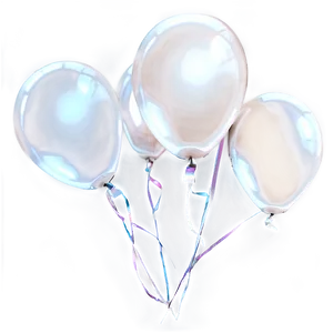 White Balloons Isolated PNG Skt29 PNG