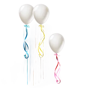 White Balloons Vector PNG 06122024