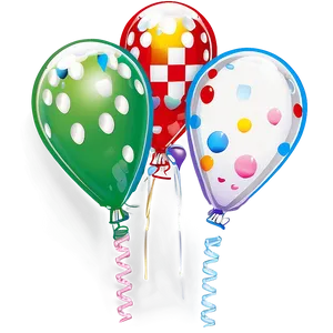 White Balloons With Confetti PNG 06122024