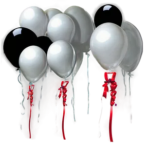 White Balloons With Faces PNG 40 PNG