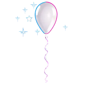White Balloons With Glitter PNG 06122024