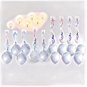 White Balloons With Lights PNG 06122024