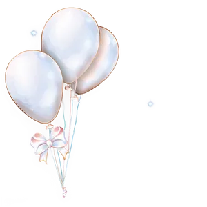 White Balloons With Lights PNG Wec33 PNG
