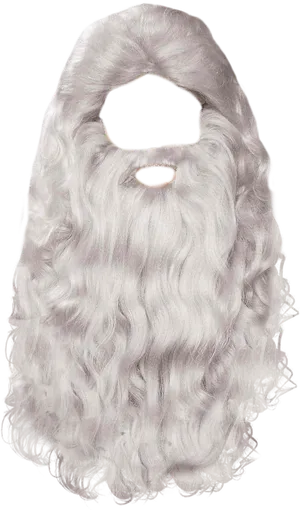 White Beardand Moustache Costume Accessory PNG image