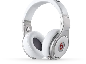 White Beats Headphones Product Shot PNG image