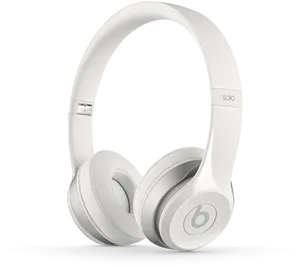 White Beats Solo Headphones PNG image