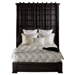 White Bed And Nightstand Png 30 PNG image