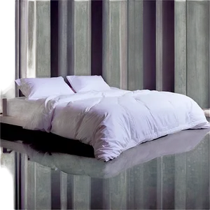 White Bed In Minimalist Decor PNG 06132024