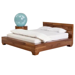 White Bed In Minimalist Decor PNG Jpp PNG