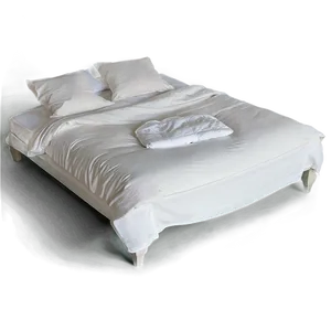 White Bed In Minimalist Decor PNG Wra