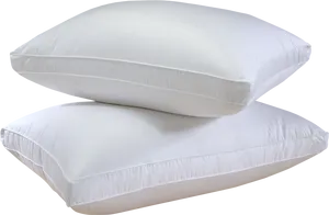 White Bed Pillows Stacked PNG image