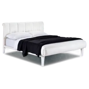 White Bed With High Headboard PNG 06132024