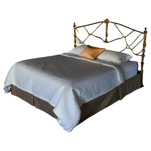 White Bed With Upholstered Headboard PNG 36 PNG