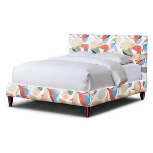 White Bed With Upholstered Headboard PNG Vim13 PNG