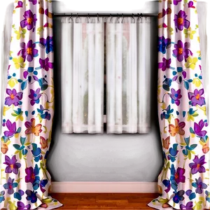 White Bedroom Curtains Png 06282024 PNG image