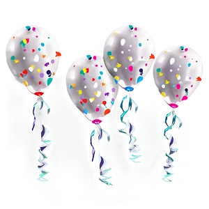 White Birthday Balloons Png 06122024 PNG image