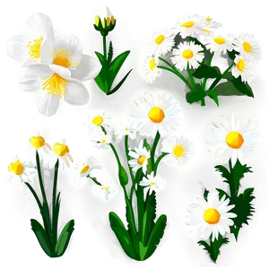 White Blooming Flowers Garden Png Gcx14 PNG image