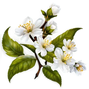 White Blossom Flower Png Ynp11 PNG image