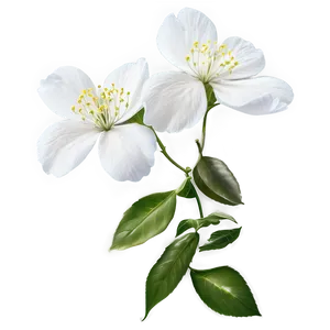 White Blossoming Flower PNG Dei50
