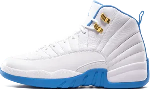 White Blue Air Jordan Sneaker PNG image