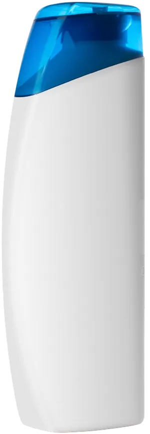 White Blue Shampoo Bottle PNG image