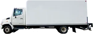 White Box Truck Side View