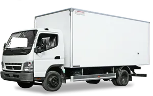 White Box Truck Side View PNG image