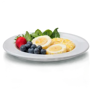 White Breakfast Plate PNG 06212024