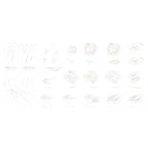 White Brush Stroke Collection PNG 37
