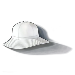White Bucket Hat PNG Kcq