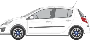 White Buick Hatchback Illustration PNG image