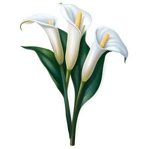 White Calla Lily Flower PNG Nim