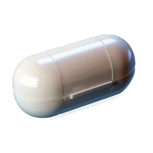 White Capsule 3d Model PNG Ola PNG