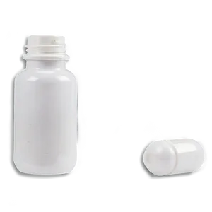 White Capsule Bottle PNG 06282024