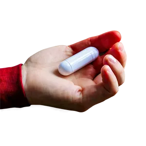 White Capsule In Hand PNG Nmb