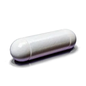 White Capsule On White Background PNG Inp