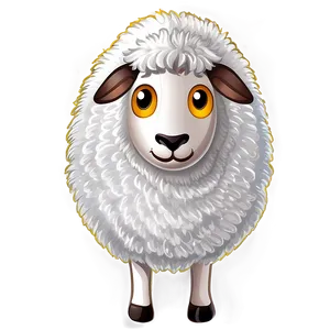 White Cartoon Sheep PNG 06272024