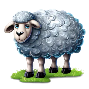 White Cartoon Sheep PNG Duh