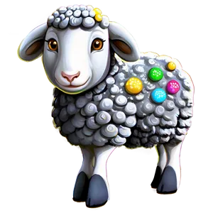 White Cartoon Sheep PNG Haw38 PNG