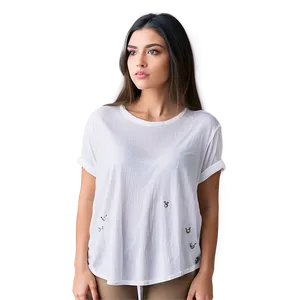 White Casual Top Png 05252024 PNG image