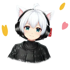 White Cat Ears Drawing Png 05042024 PNG image