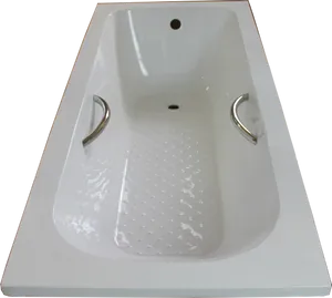 White Ceramic Bathroom Sink With Handles PNG image