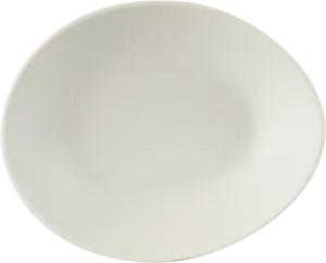 White Ceramic Plate Top View PNG image