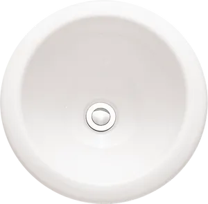 White Ceramic Sink Top View PNG image