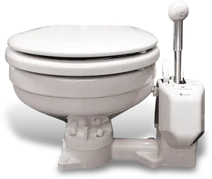 White Ceramic Toiletwith Flush Tank PNG image