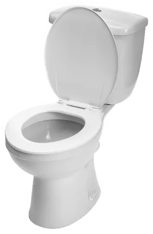 White Ceramic Toiletwith Open Lid PNG image