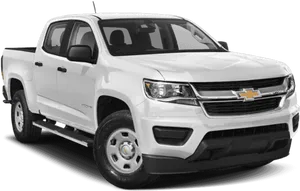 White Chevrolet Colorado Pickup Truck PNG image