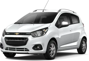 White Chevrolet Spark Isolated PNG