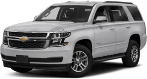 White Chevrolet Tahoe S U V Profile View PNG image