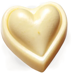 White Chocolate Heart PNG Bkm